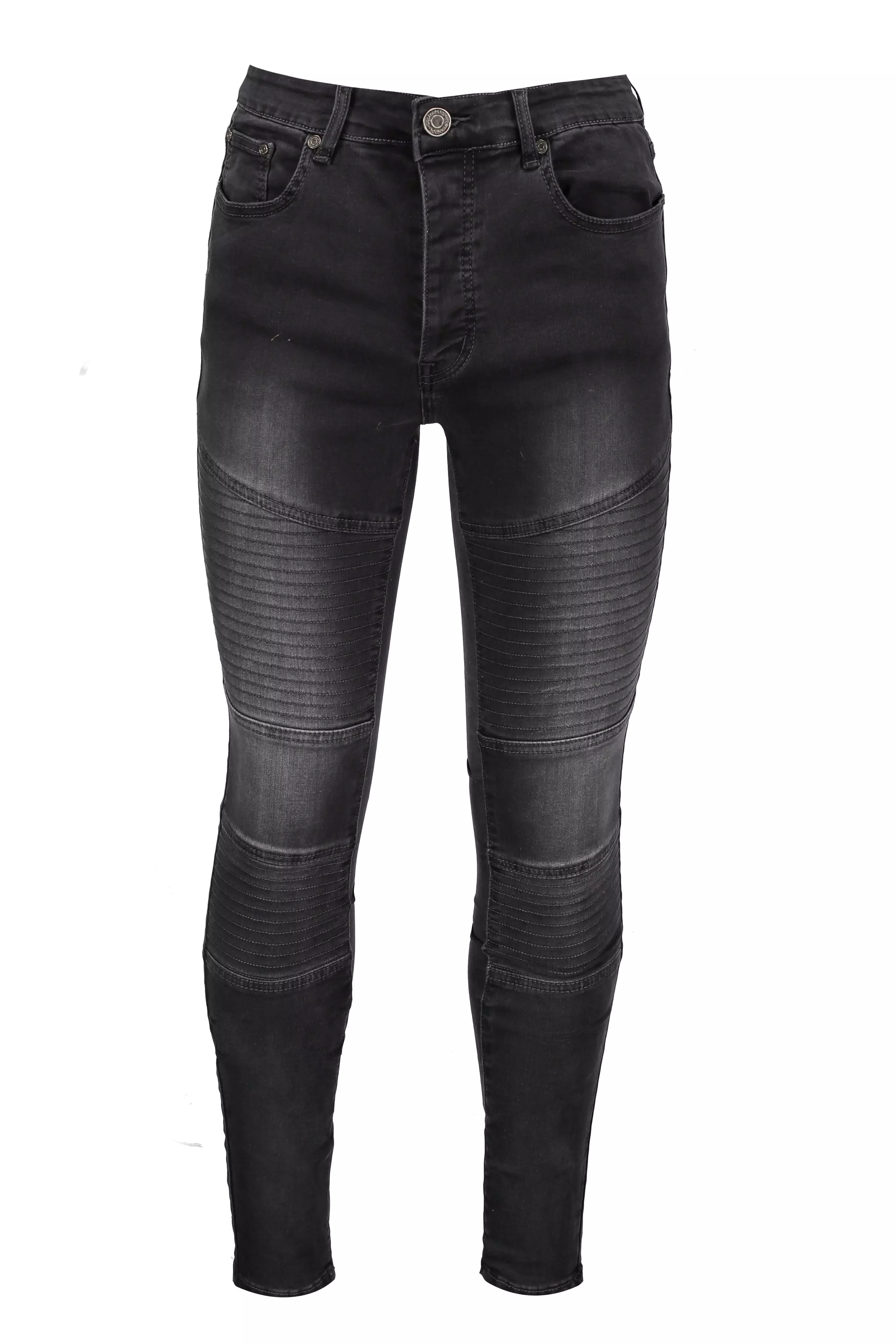 Mens super skinny hot sale biker jeans